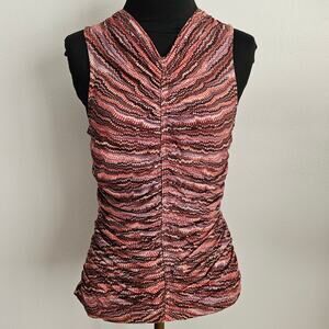 EUC ULLA JOHNSON Women's Cotton Fitted Ruched Allie Space Dyed Tank Top S